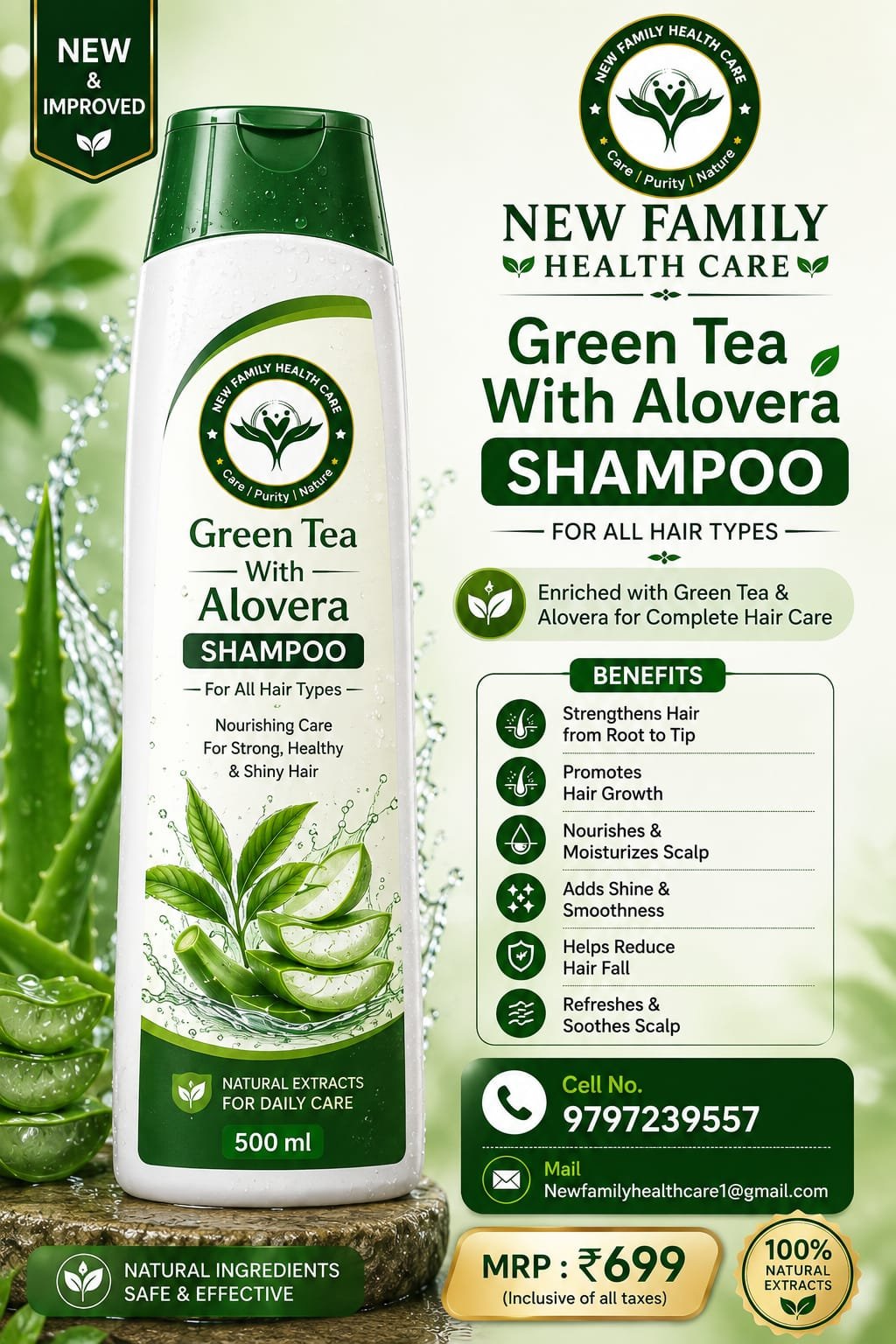 Green Tea with Aloe Vera Shampoo